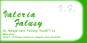 valeria falusy business card